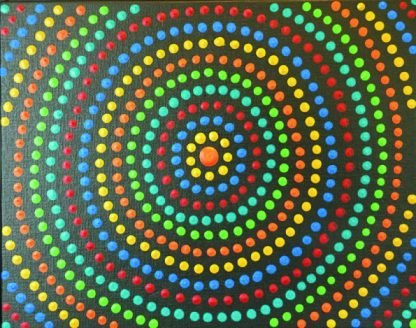 Black rainbow painting