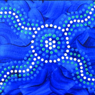 Blue dot painting