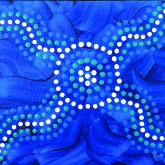 Blue dot painting