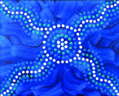 Blue dot painting