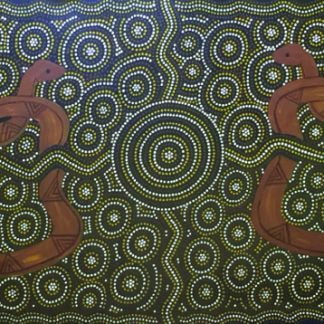 Two snakes painting