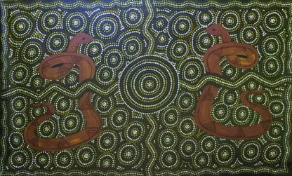 Two snakes painting