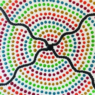 Rainbow dot painting