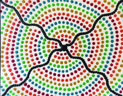 Rainbow dot painting