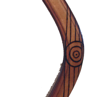 Traditional burnt Returning boomerang 04