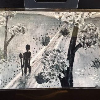 Black and white Koori man magnet