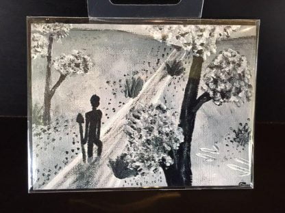 Black and white Koori man magnet
