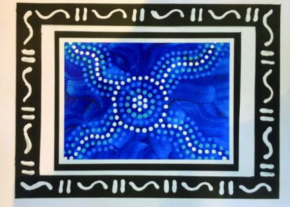 Blue dot print