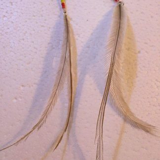 Emu feather earrings
