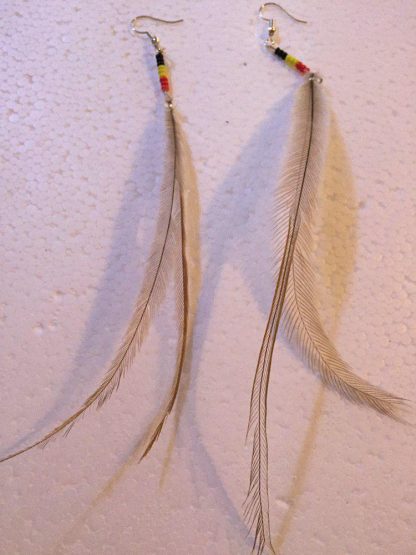 Emu feather earrings